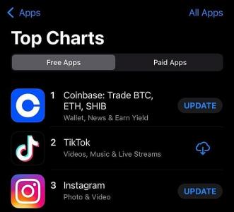 Coinbase 重新夺回美国苹果应用商店的头把交椅